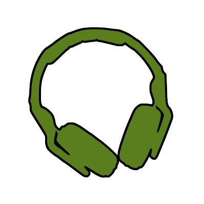 Headphone Logo with outline